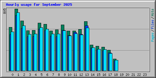 Hourly usage for September 2025